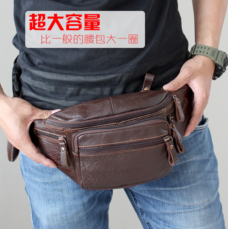 Phone Accessories For Men - Oryginalna skórzana torba na talię ze