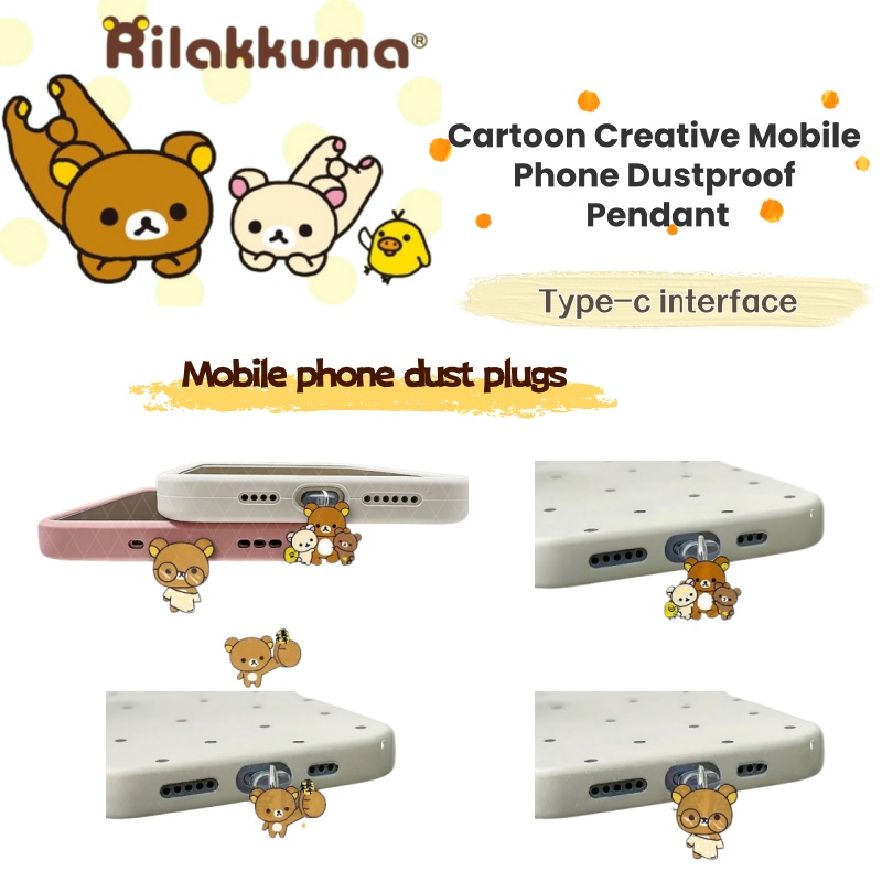 Phone Accessories Types - Akcesoria z motywem anime Rilakkuma, urocza,