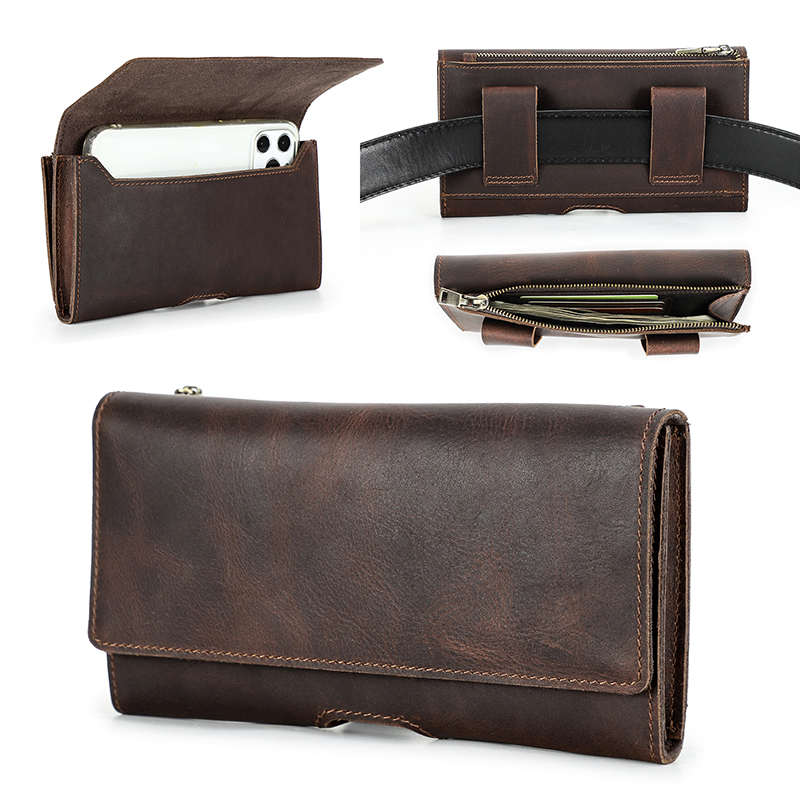 Skórzana torba na talię ze skó – Phone Accessories For Men recenzja i cena